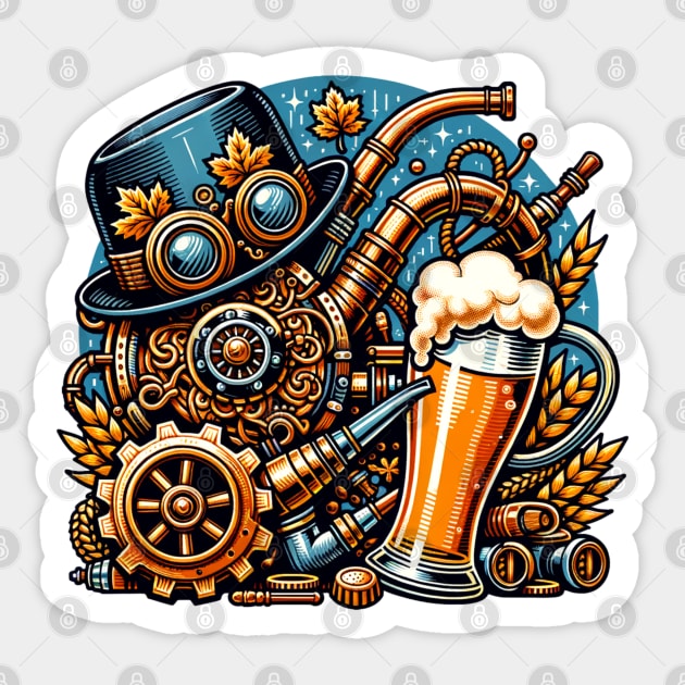 Steampunk Oktoberfest Sticker by HolidayBug